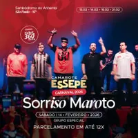 Imagem Camarote Essepê 2026 Desfile Grupo Especial Sábado com Sorriso Maroto