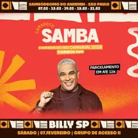 Imagem Camarote Samba 2026 com Billy SP Acesso II