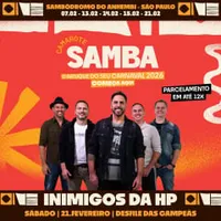 Imagem Camarote Samba 2026 com Inimigos da HP Desfile das Campeãs