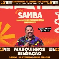 Imagem Camarote Samba 2026 com Marquinhos Sensação Grupo Especial