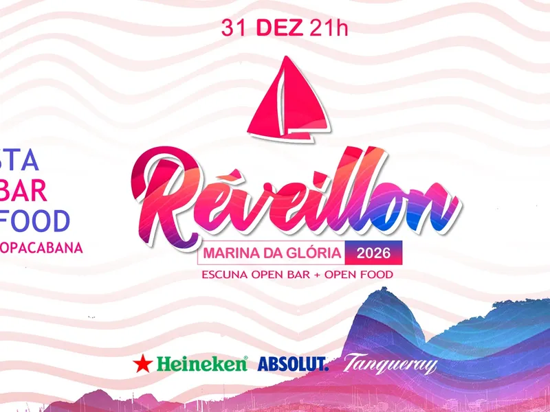 Imagem Réveillon 2026 - Escuna OPEN BAR + OPEN FOOD - Marina da Glória - Rio de Janeiro
