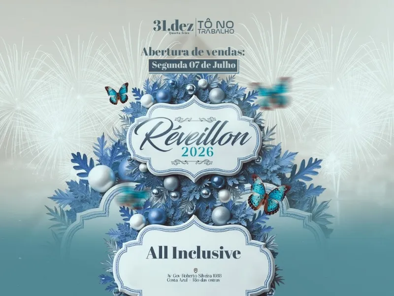 Imagem Réveillon Tô no Trabalho 2026 | 31DEZ - 21h | Rio das Ostras